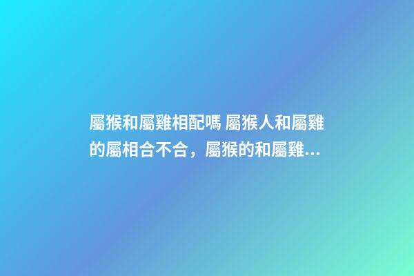 屬猴和屬雞相配嗎 屬猴人和屬雞的屬相合不合，屬猴的和屬雞的配嗎-第1張-觀點(diǎn)-玄機(jī)派